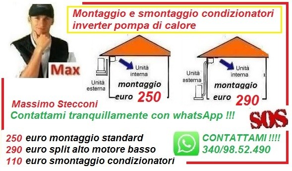 Montaggio condizionatore inverter Ardea e colle Romito 