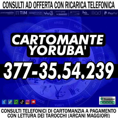 Consulto di Cartomanzia con offerta libera (ricarica telefonica) - Cartomante Yoruba'