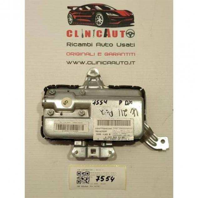 A2038600205 AIRBAG PORTA POSTERIORE DESTRA PASSEGGERO MERCEDES Classe C Berlina W203 (0004) 2685 diesel (1) RICAMBI USATI