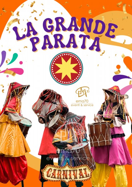 LA GRANDE PARATA DI CARNEVALE - EVENTI DI PIAZZA- ANIMAZIONE PER TUTTA LA FAMIGLIA- TRAMPOLIERI