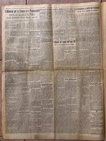 AA. VV. - Costituzione Impero - Rarissimo - Il Messaggero - Giornale completo 8 pagine - 1936