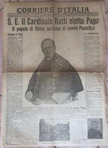 AA. VV. - S. E. il Cardinale Ratti eletto Papa Pio XI - Edizione straordinaria febbraio 1922 - Corriere - 1922