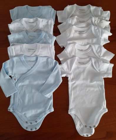 Abbigliamento neonato 11 body taglia 1-3 mesi