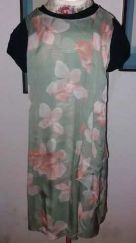 Abito donna corto elegante Emporio Armani in chiffon di seta. Taglia 42