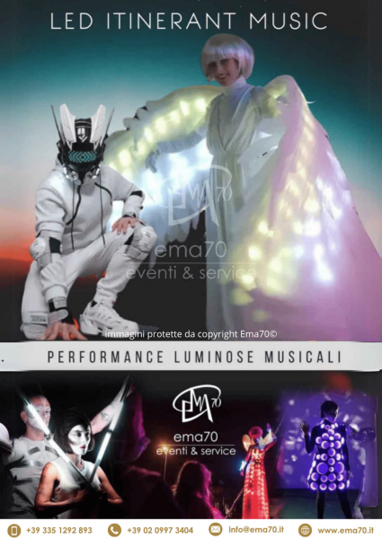 FIGURE DI LUCI E FUOCO – COSTUMI SCENOGRAFICI – SFILATA LUMINOSA PER LE VIE DELLA TUA CITTA’ - EVENTI DI PIAZZA – EVENTI AZIENDALI – EVENTI PRIVATI – EVENTI PUBBLICI