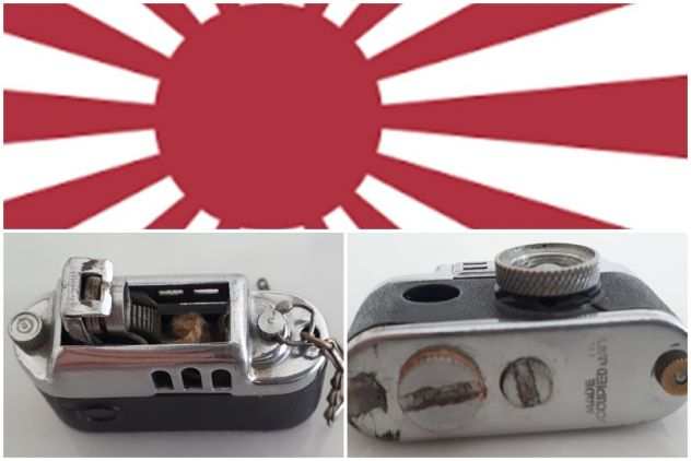 Accendino a benzina, Made Occupied Japan, Miniatura Fotocamera Tasca 1940.