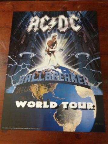 ACDC - Multiple artists - Ballbreaker World Tour 1995 - Litho - Limited Edition - Printed Signatures - COA - Articolo memorabilia merce ufficiale - 1