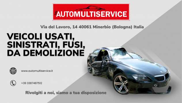 ACQUISTO AUTO FURGONI Incidentati, Fusi, Chilometrati, Da Rottamare