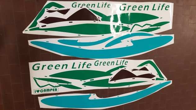 adesivi per camper elnagh green life in set completo come in foto