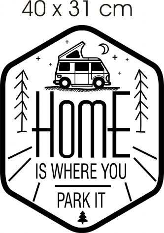 adesivo home is where you park it un elemento come in foto