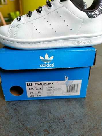 Adidas Stan Smith Kid limited edition white-black, 30, in scatola originale