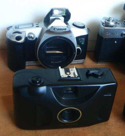 Agfa, Braun, Canon, Olympus, Zenit  lot of 6 cameras of different types and brands. Fotocamera analogica