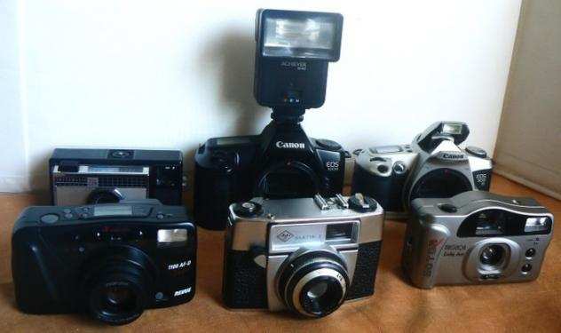 Agfa, Canon, Foto Quelle, Kodak, Maginon  lot of 6 cameras of different types and brands. Fotocamera analogica