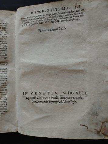 Agostino Mascardi - Discorsi morali di Agostino Mascardi su la tavola di Cibete Tebano - 1648