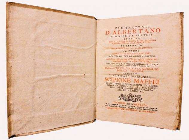 Albertano da Brescia - Tre Trattati - 1732