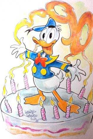Alessandro Gottardo - 1 Watercolour - Donald Duck - quot90 e non sentirliquot - 2024