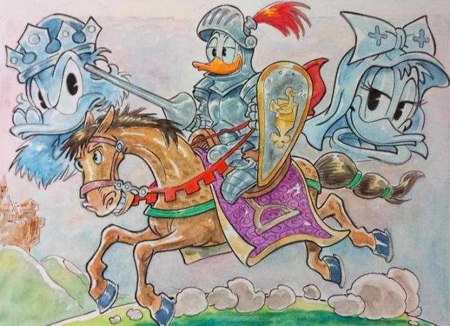 Alessandro Gottardo - 1 Watercolour - Donald Duck - quotMesser Paperino, cavaliere di venturaquot - 2022