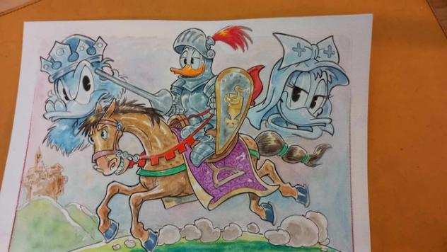 Alessandro Gottardo - 1 Watercolour - Donald Duck - quotMesser Paperino, cavaliere di venturaquot - 2022