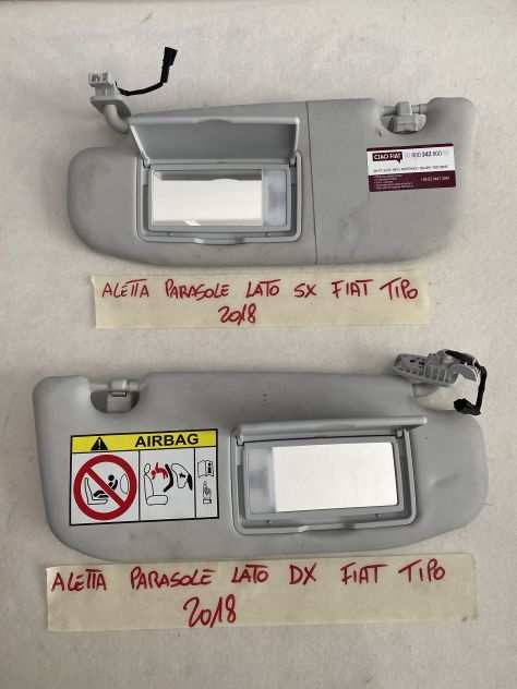 Alette parasole lato dx e sx Fiat tipo 2018