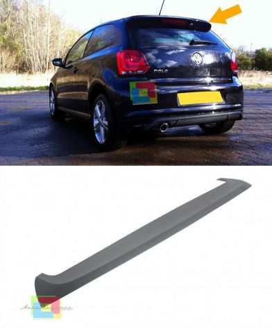 ALETTONE VW POLO 6R 2009 SPOILER POSTERIORE SUL TETTO LOOK R LINE - NON PER GT