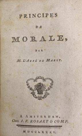 Alexandre Jombert - Principes de Morale pal L Abbe de Mably - 1785