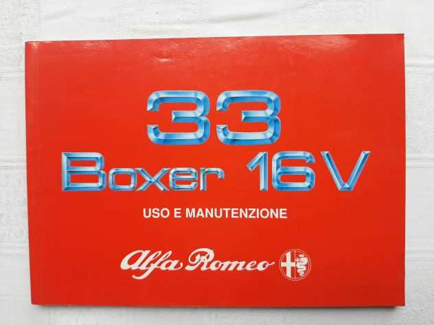 ALFA ROMEO 33 BOXER 16 V USO E MANUTENZIONE ORIGINALE