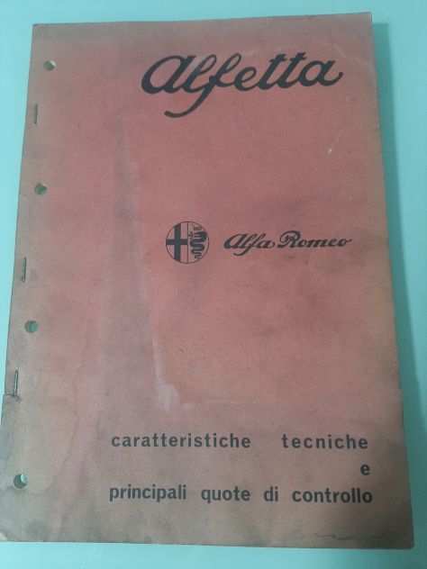 ALFA ROMEO ALFETTA CARATTERISTICHE TECNICHE ORIGINALE