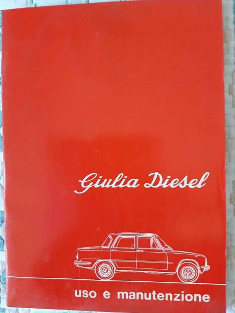 ALFA ROMEO GIULIA DIESEL USO E MANUTENZIONE ORIGINALE PERFETTO