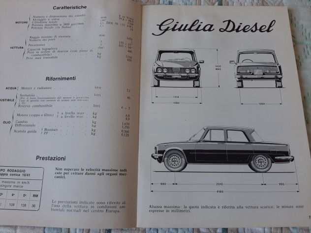 ALFA ROMEO GIULIA DIESEL USO E MANUTENZIONE ORIGINALE PERFETTO