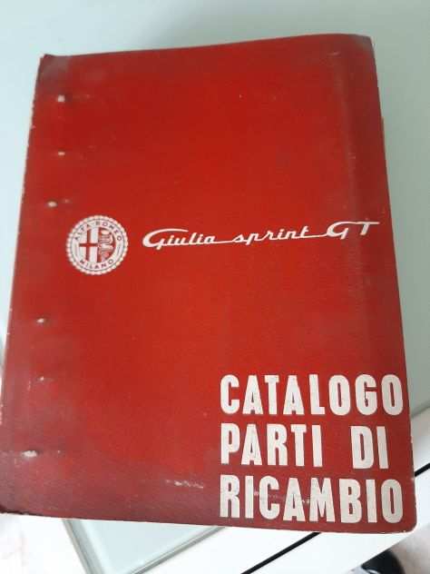 ALFA ROMEO GIULIA SPRINT GT CATALOGO PARTI DI RICAMBIO 196465