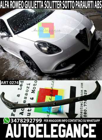 ALFA ROMEO GIULIETTA SPLITTER SPOILER SOTTO PARAURTI ANTERIORE ABS  PLASTIC