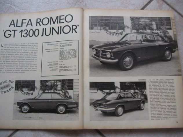 ALFA ROMEO GT JUNIOR 1300 QUATTRORUOTE NOVEMBRE 1966