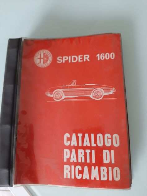 ALFA ROMEO SPIDER 1600 CATALOGO PARTI DI RICAMBIO 19661968