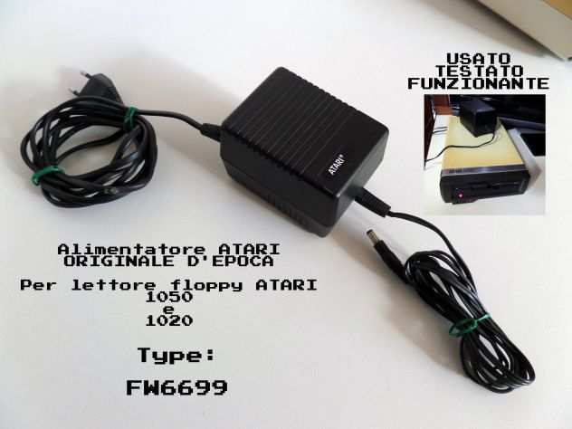 Alimentatore Atari mod. FW6699 (per lettore floppy 1020 - 1050) funzionante