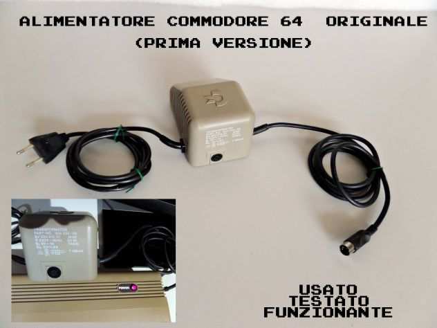 Alimentatore Commodore 64 ORIGINALE DEPOCA, OTTIMO STATO E FUNZIONANTE