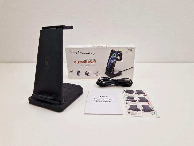 Alimentatore Wireless 3 in 1 - 15W -