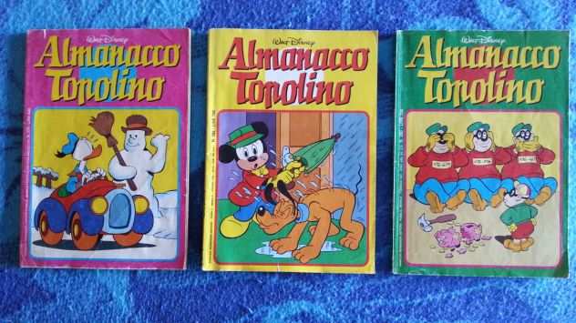 ALMANACCO TOPOLINO anni 80 (3 volumetti)