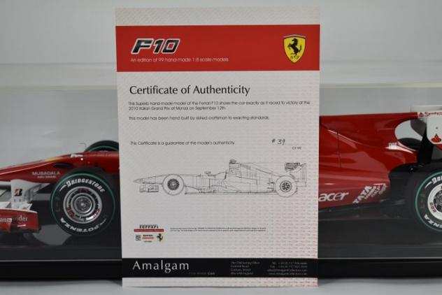 Amalgam 18 - Modellino di auto da corsa (1) - Ferrari F10 - Il pilota Fernando Alonso