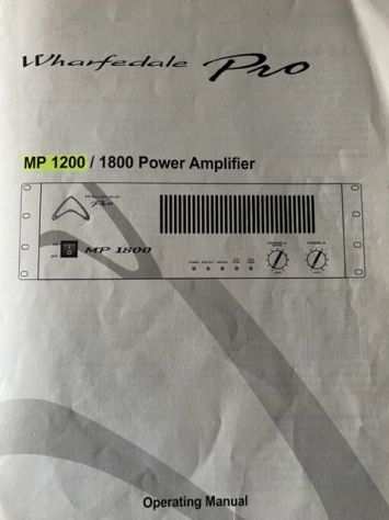 Amplificatore MP1200 Wharfedale Pro