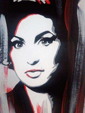 Amy Winehouse - Painting - Acrylic on Canvas - By artist Daniela Politi - Opera drsquoarte  Dipinto - 20232023