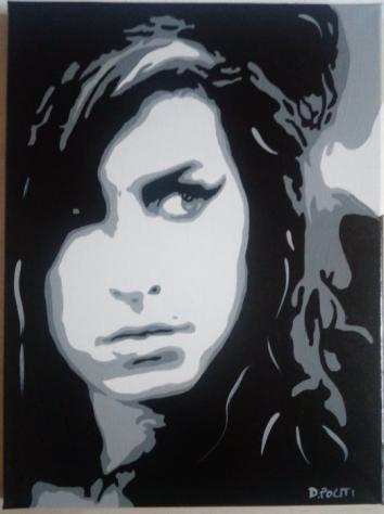 Amy Winehouse - Painting - Artist Daniela Politi - Amy
