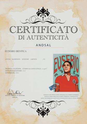 ANDSAL - Benfica - EUSEBIO BENFICA Limited Edition 510 wCOA