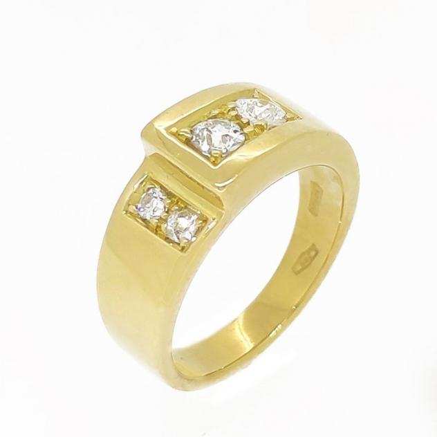 Anello - 18 carati Oro giallo Diamante