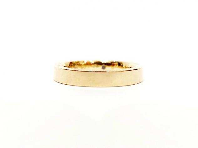 Anello fascia Diamante oro Giallo - 18 carati Oro - Anello Diamanti
