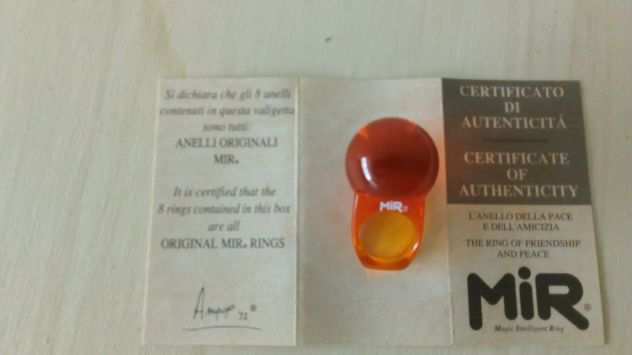 ANELLO MIR ANELLO DELLA PACE E DELLAMICIZIA