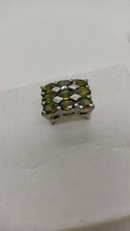 Anello modernista anni 60 con peridoti - 925 Argento, Bronzo - Anello Peridoto