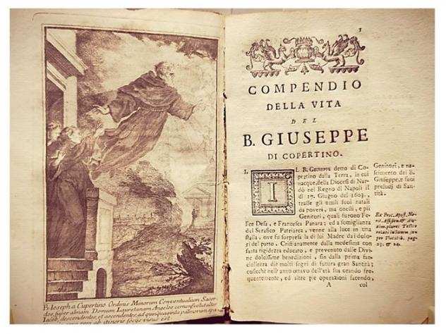 Angelo Pastrovicchi - Compendio della Vita, Virtugrave, e Miracoli del B. Giuseppe di Copertino - 1753