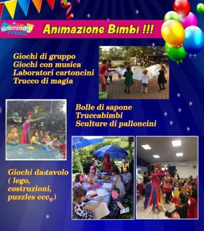 ANIMAZIONE PER BAMBINI FESTE DI COMPLEANNO E MATRIMONI