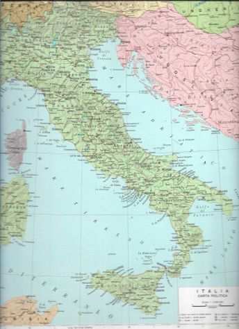Anni 60 N 16 Carte Geografiche Italia sottodescritte