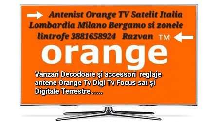 Antenist Orange TV Satelit Italia Milano Bergamo. 3881658924